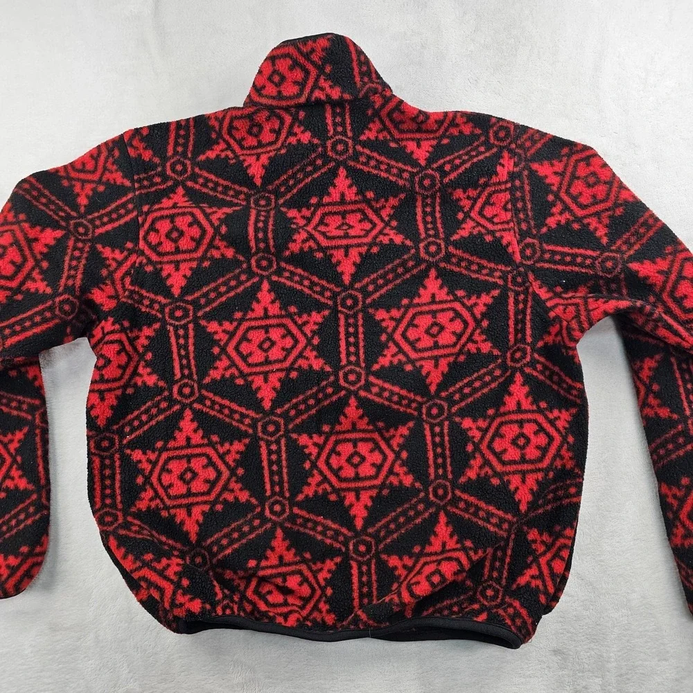 Vtg Spruce Aztec Pullover Mens M Quarter Snap T Fleece Snowflake Sweater Tribal